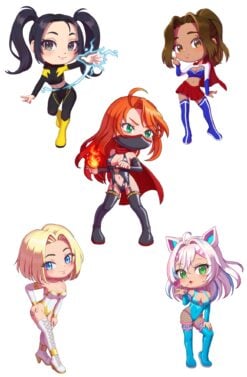 FLAWLESS FIVE CHIBI STICKER PACK